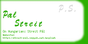 pal streit business card